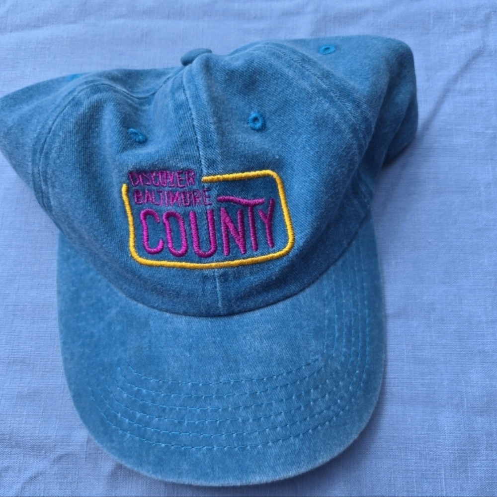 Blue Embroidered Cap